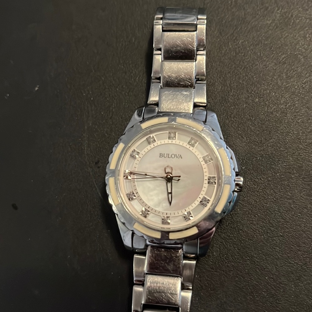 Bulova womens stainless steel watch